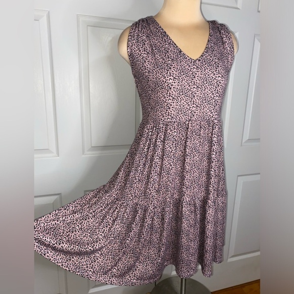 Jessica Simpson Pink Leopard Print Mini Dress